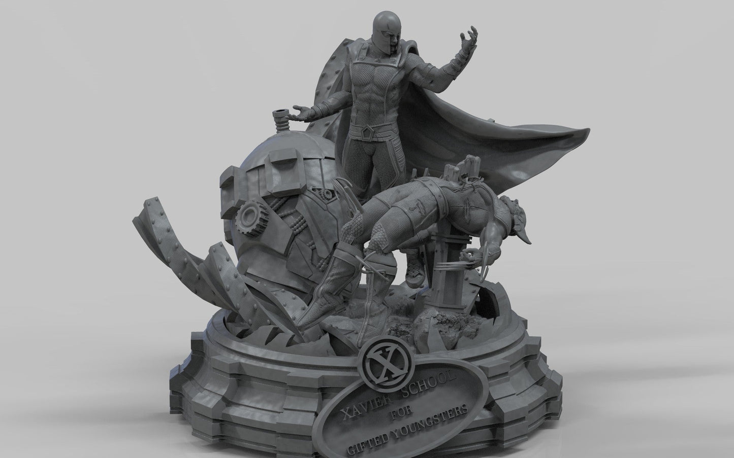 Magneto Vs Wolverine Diorama - X-men - STL 3D Print Files