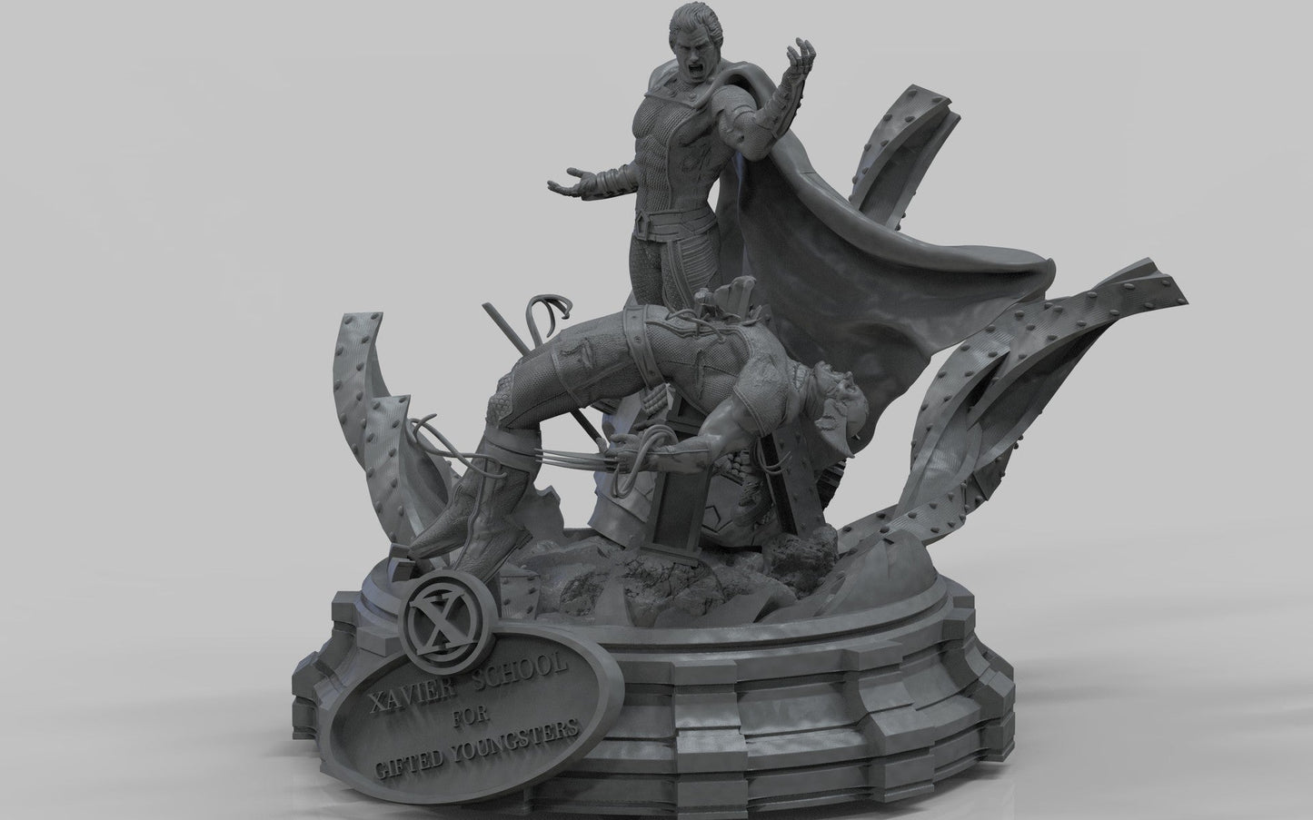 Magneto Vs Wolverine Diorama - X-men - STL 3D Print Files