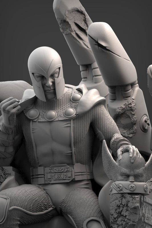 Magneto on Throne - STL 3D Print Files