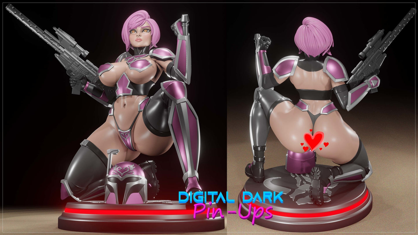 Mandalorian Girl NSFW and Baby Yoda - STL 3D Print Files