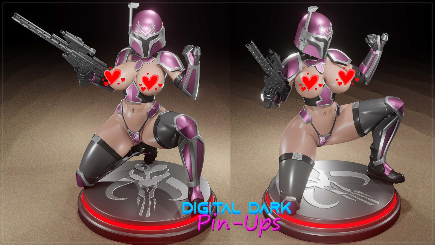 Mandalorian Girl NSFW and Baby Yoda - STL 3D Print Files