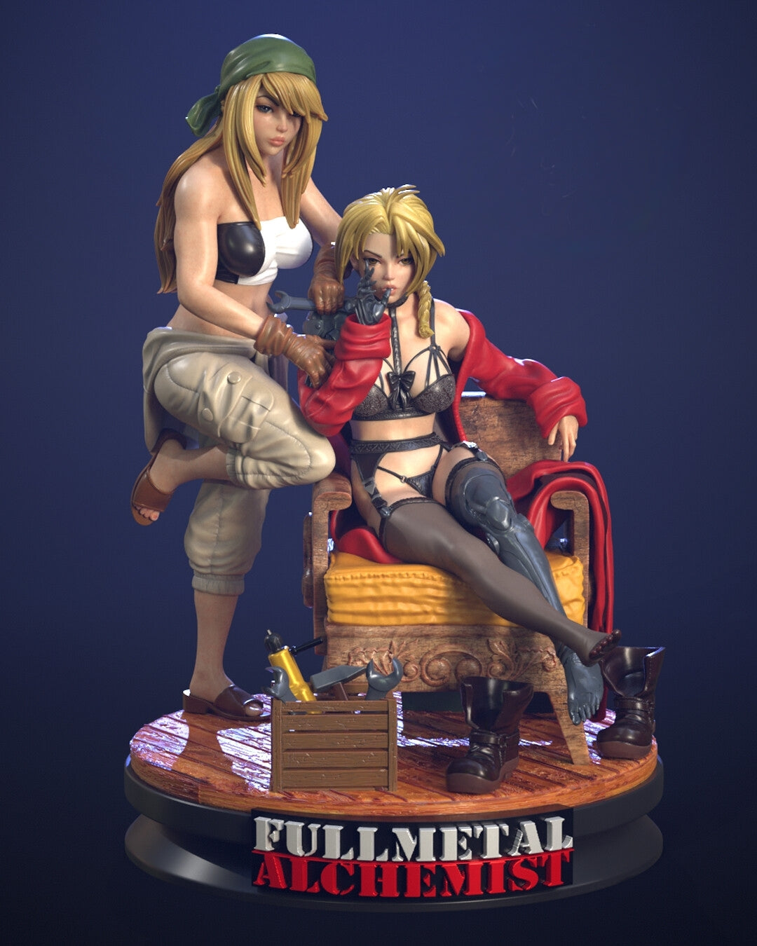 Female Edward Elric V2 - Fullmetal Alchemist  - STL 3D Print Files