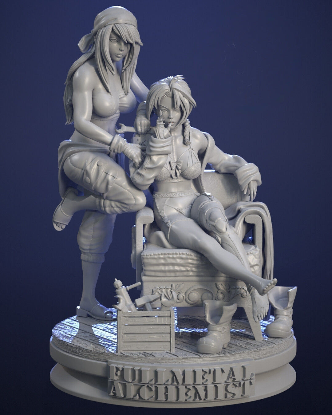 Female Edward Elric V2 - Fullmetal Alchemist  - STL 3D Print Files