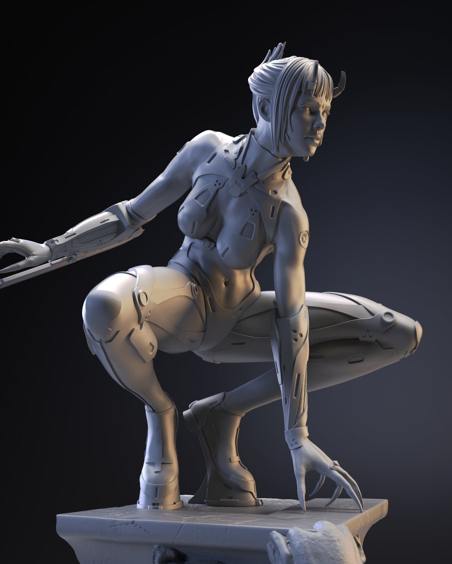 Cyber Girl Assassin NSFW - STL 3D Print Files