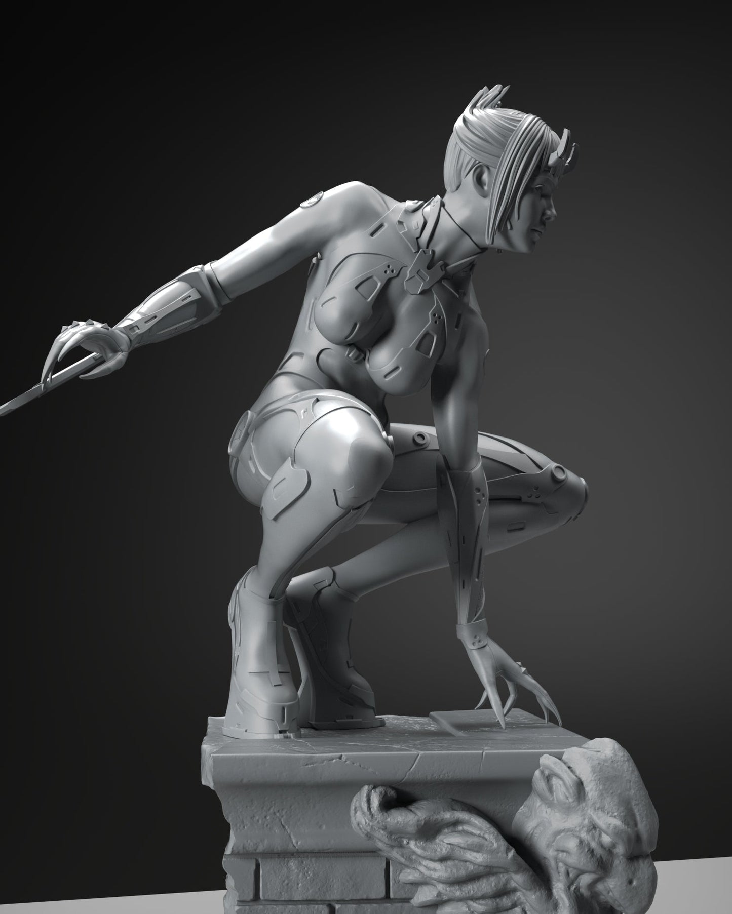 Cyber Girl Assassin NSFW - STL 3D Print Files