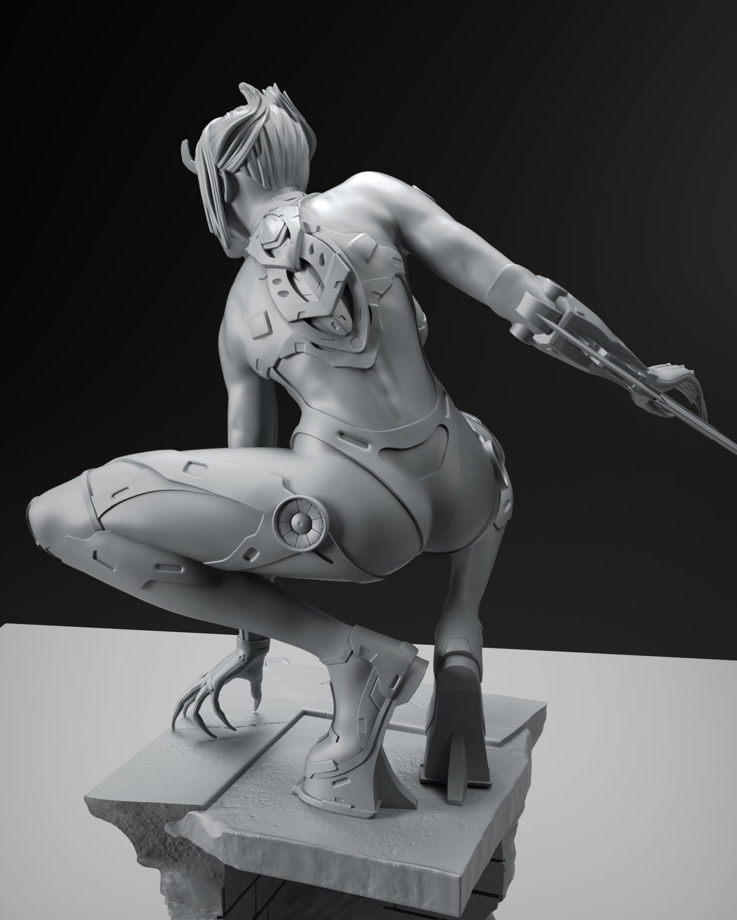 Cyber Girl Assassin NSFW - STL 3D Print Files