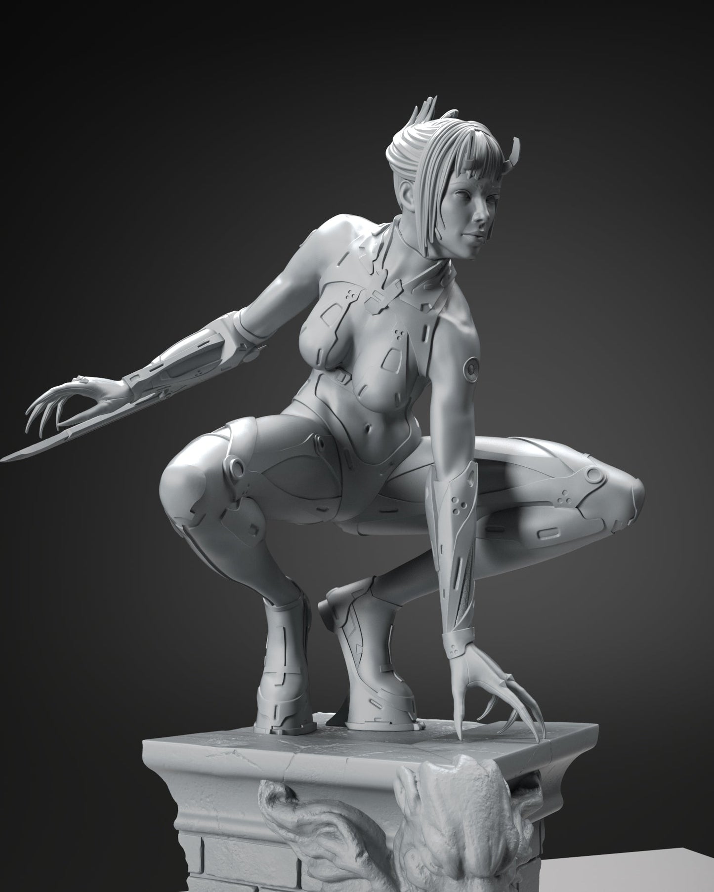 Cyber Girl Assassin NSFW - STL 3D Print Files