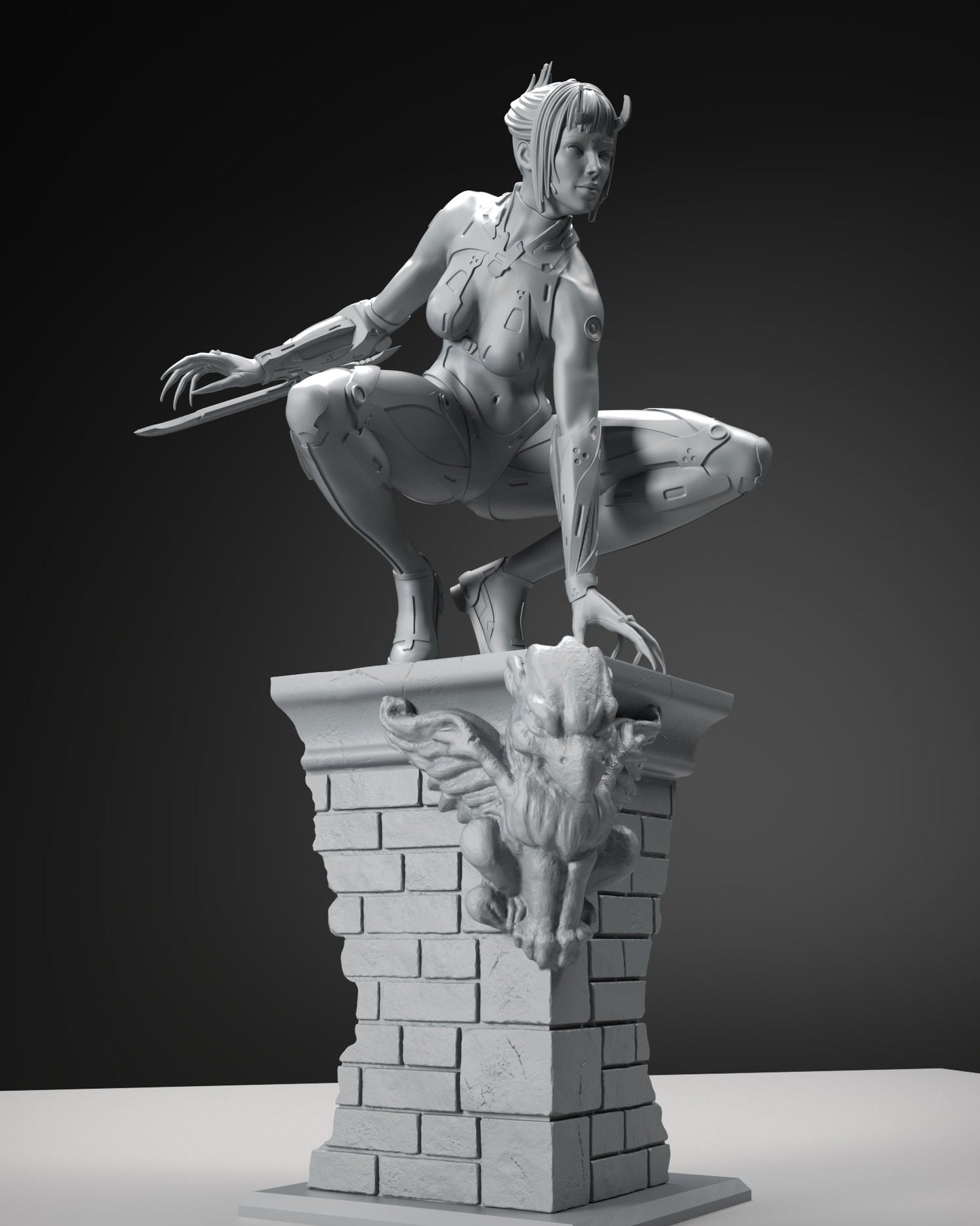 Cyber Girl Assassin NSFW - STL 3D Print Files