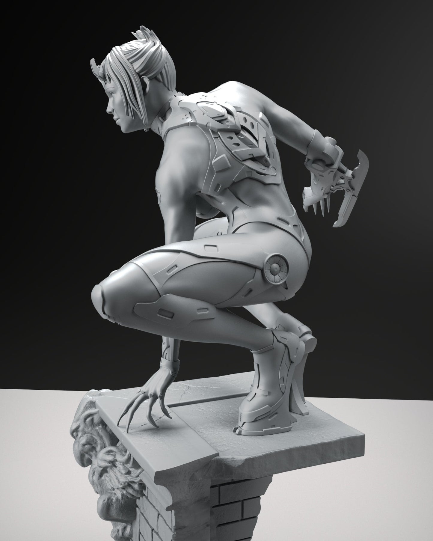 Cyber Girl Assassin NSFW - STL 3D Print Files