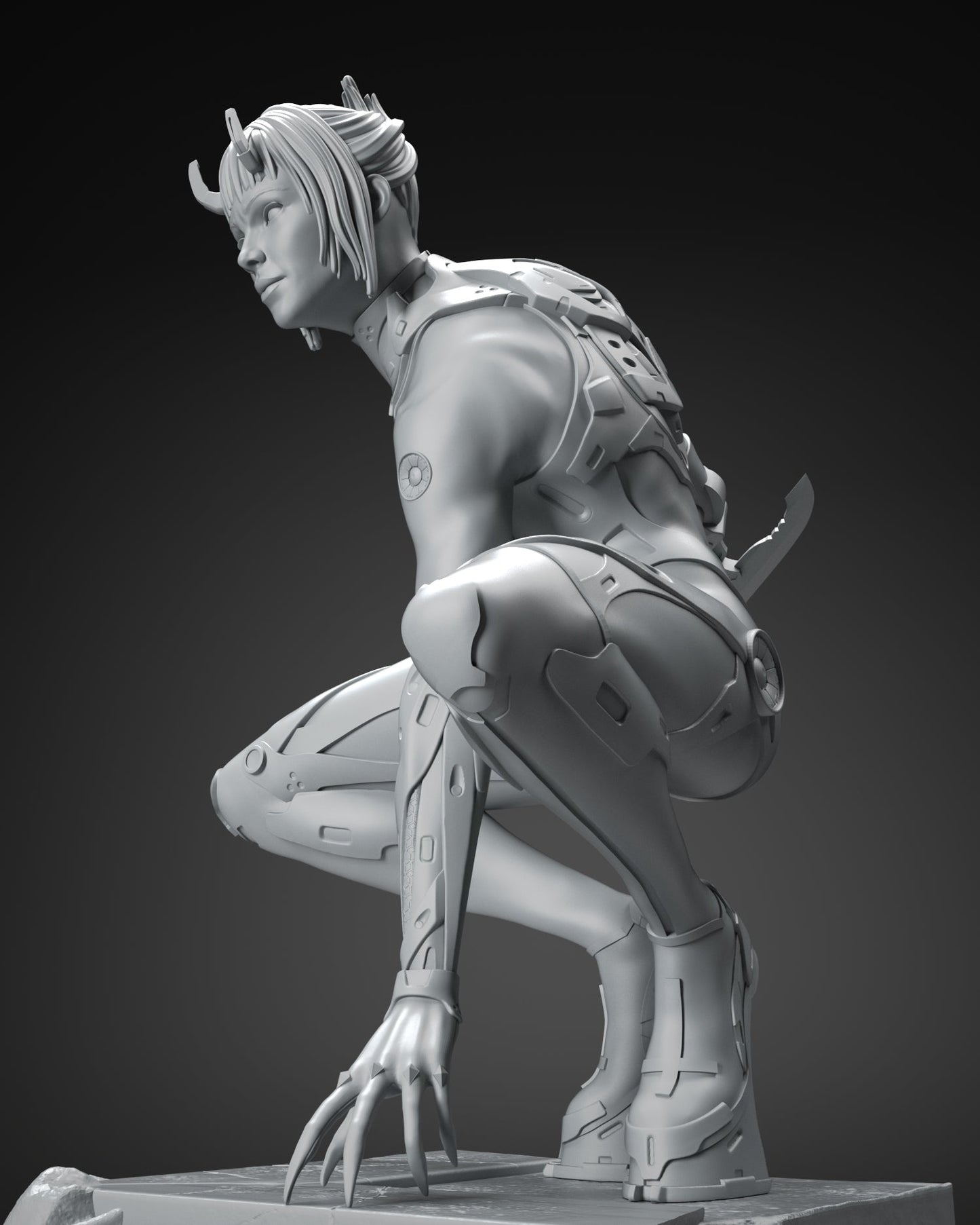 Cyber Girl Assassin NSFW - STL 3D Print Files