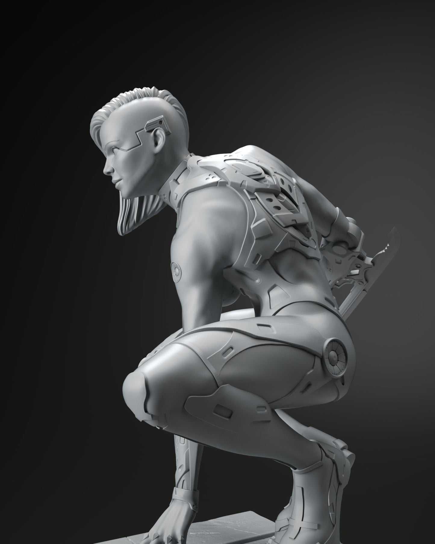 Cyber Girl Assassin NSFW - STL 3D Print Files