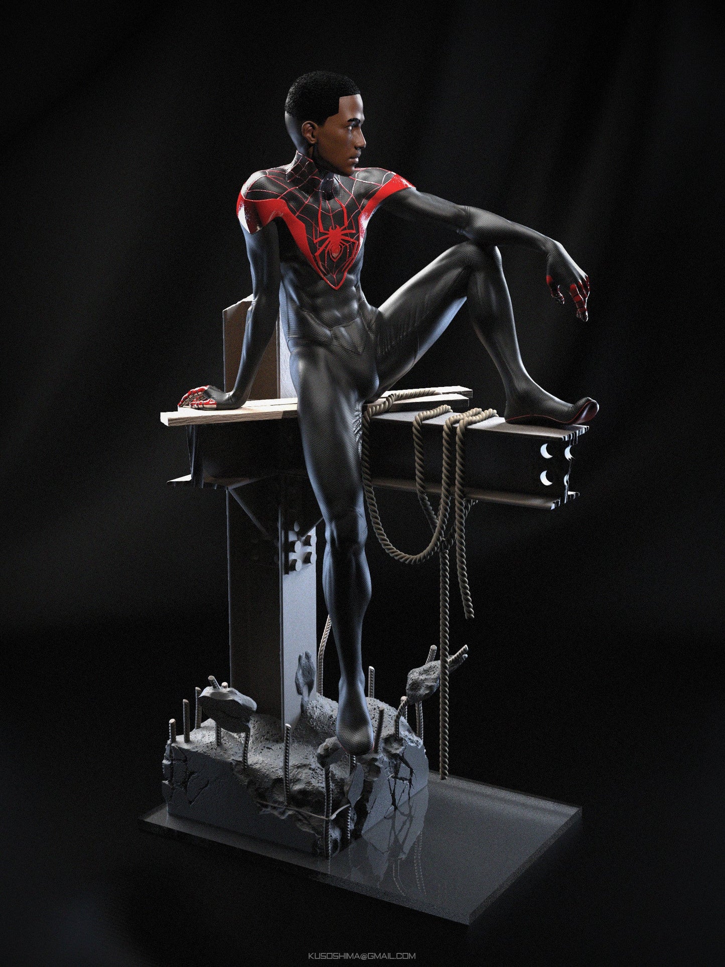 Ultimate Spider-man - Miles Morales - STL 3D Print Files