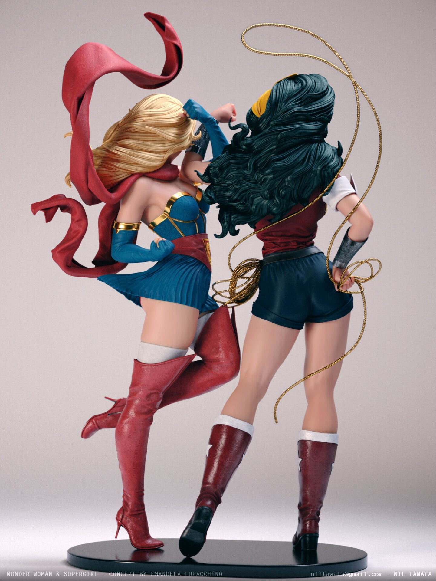 Classic Wonder Woman And Supergirl - STL 3D Print Files