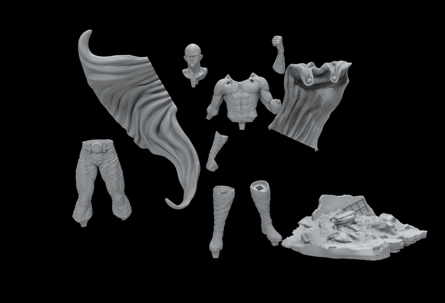 Saitama - One Punch Man - STL 3D Print Files