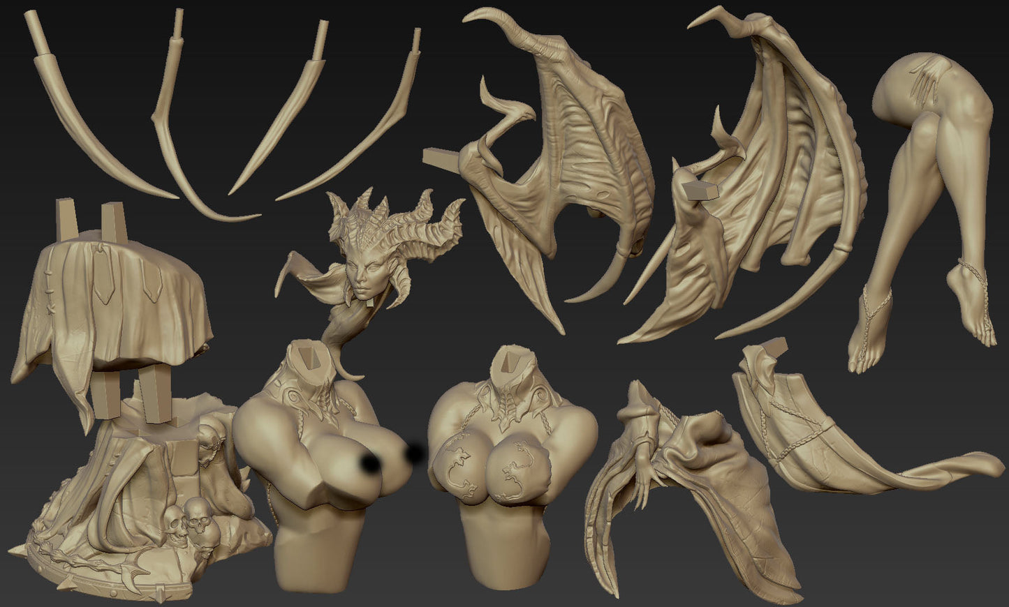 Lilith NSFW - Diablo  - STL 3D Print Files