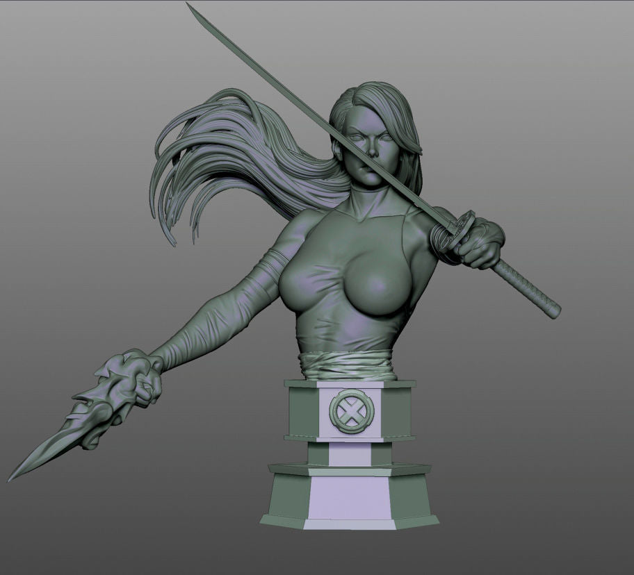 1452 Psylocke NSFW - X-MEN - STL 3D Print Files