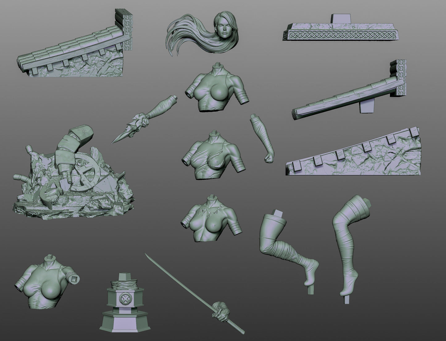 1452 Psylocke NSFW - X-MEN - STL 3D Print Files