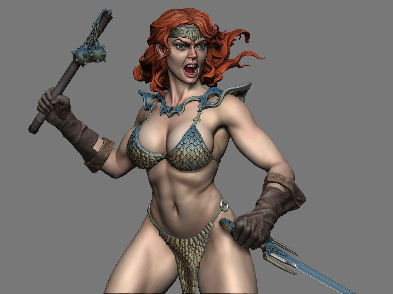 1396 Red Sonja NSFW - Marvel Comics - STL 3D Print Files