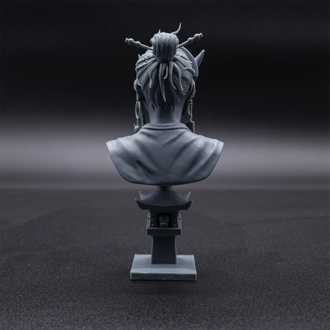 Ghost Girl With Hannya Mask Bust - STL 3D Print Files