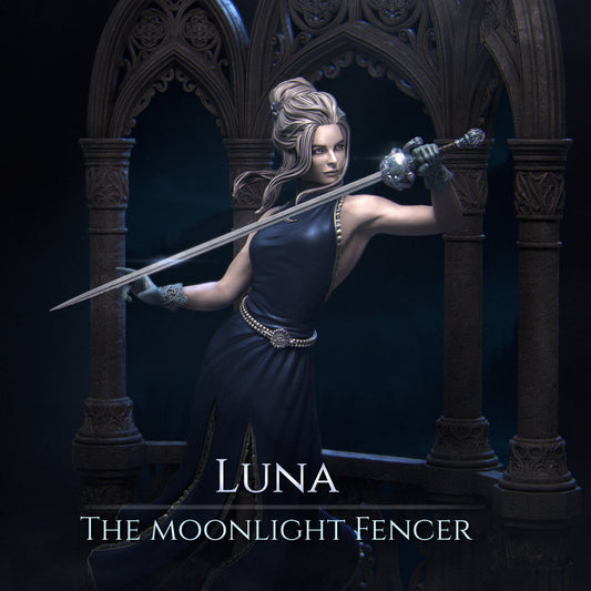 Luna - The Moonlight Fencer - STL 3D Print Files