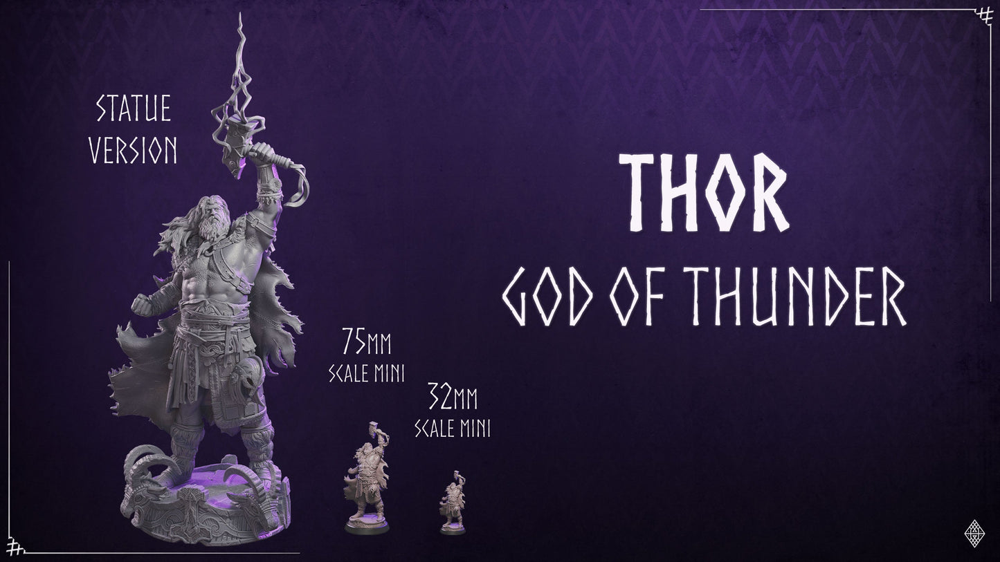 Thor - God Of Thunder - STL 3D Print Files