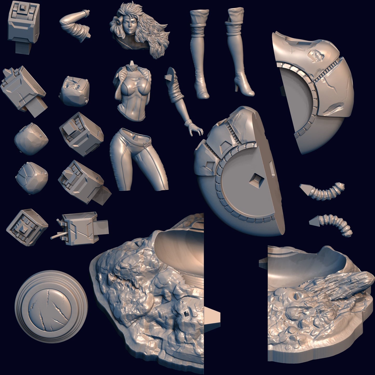 1832 Rogue - X-men - STL 3D Print Files