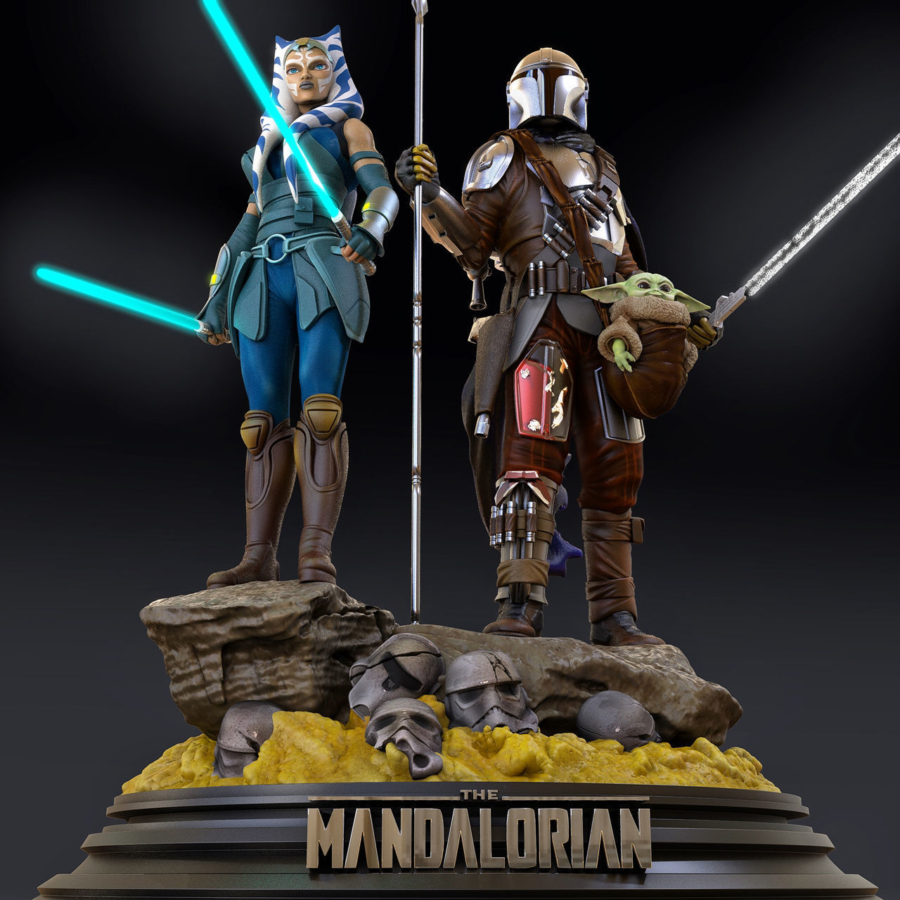 Mandalorian and Asoka - The Mandalorian - Star Wars - STL 3D Print Files