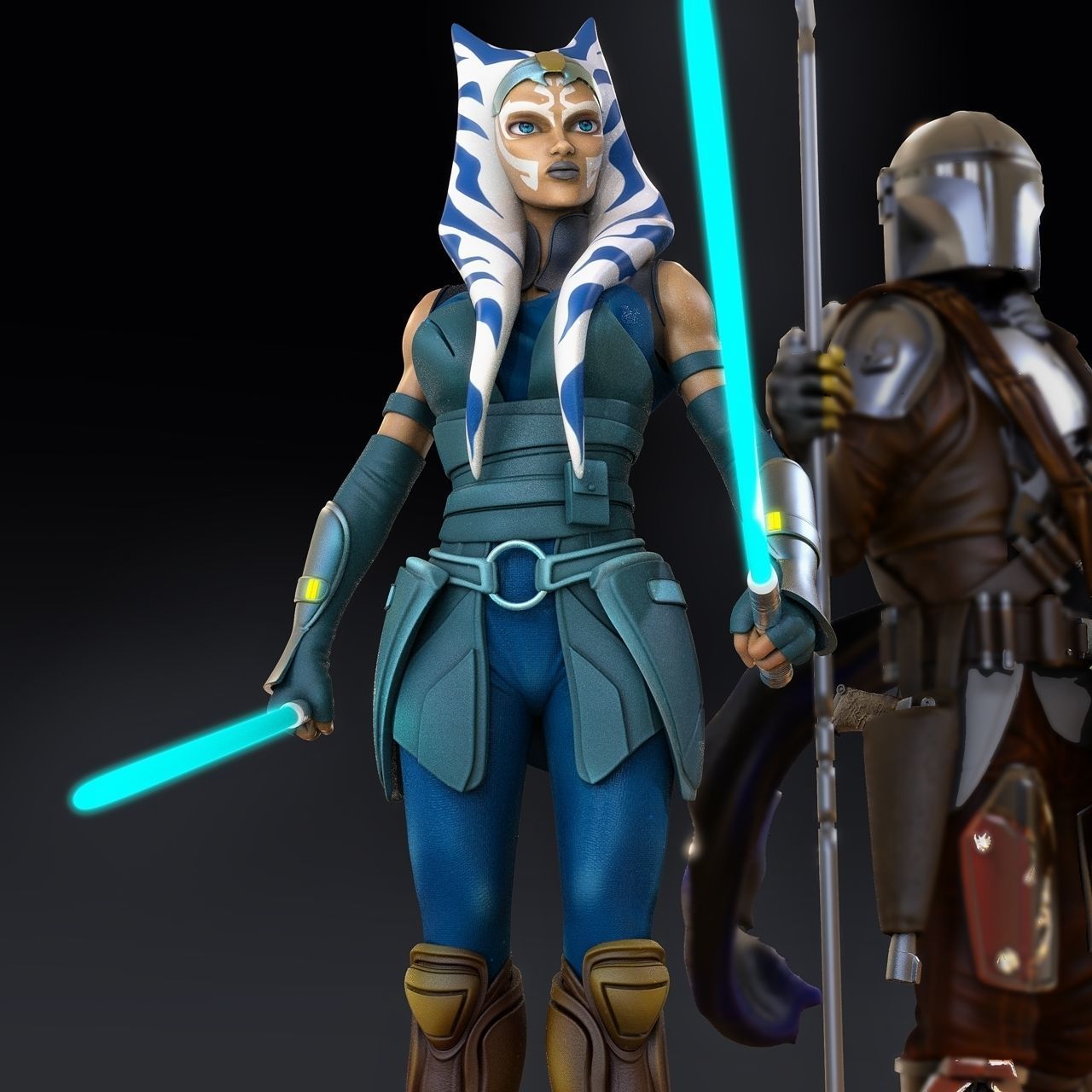 Mandalorian and Asoka - The Mandalorian - Star Wars - STL 3D Print Files