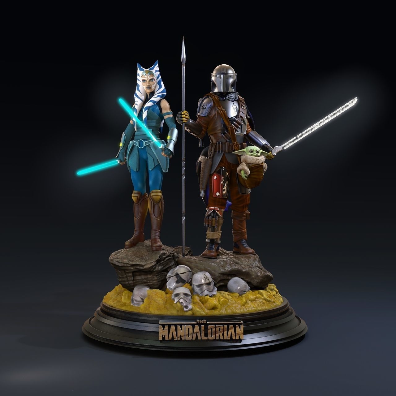 Mandalorian and Asoka - The Mandalorian - Star Wars - STL 3D Print Files