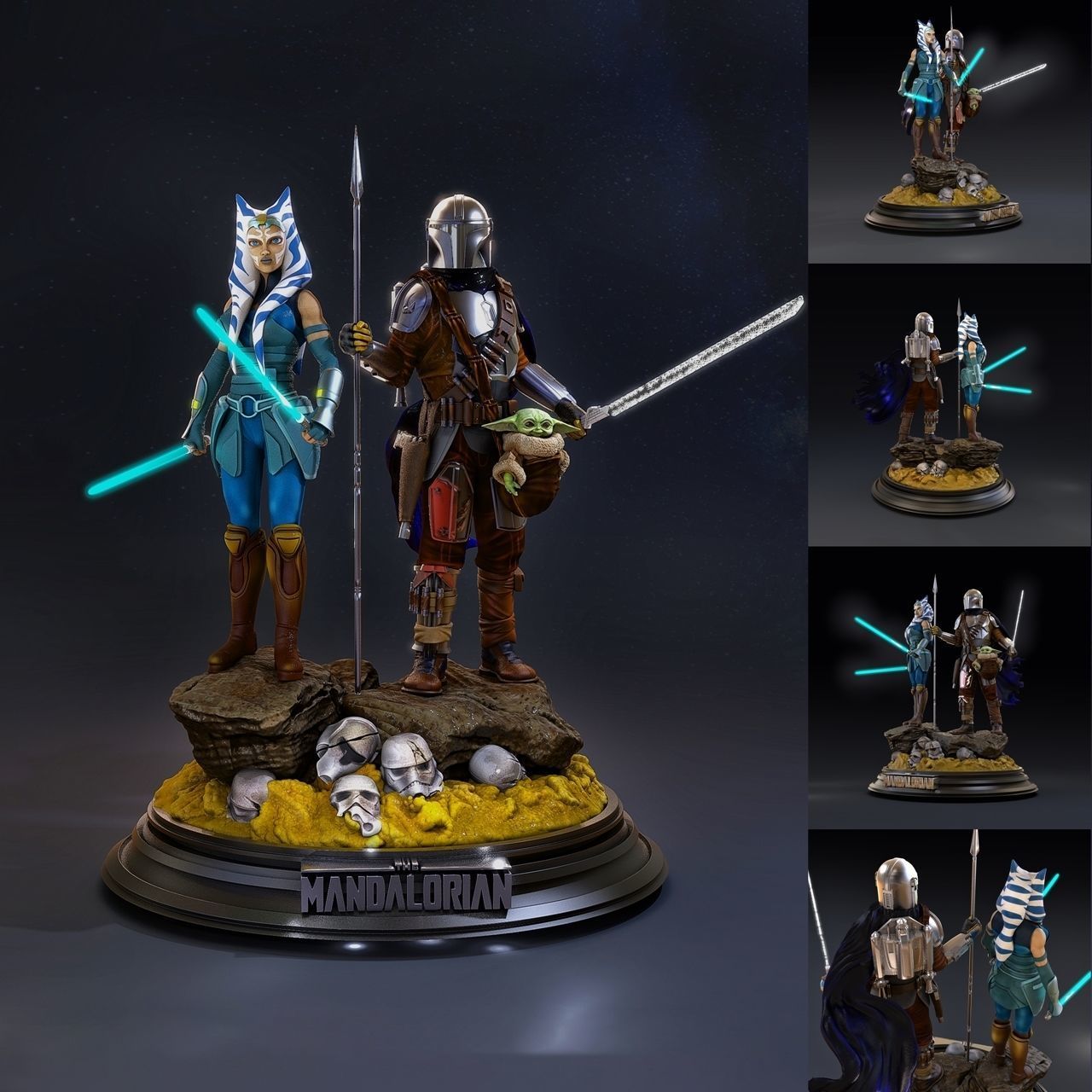 Mandalorian and Asoka - The Mandalorian - Star Wars - STL 3D Print Files