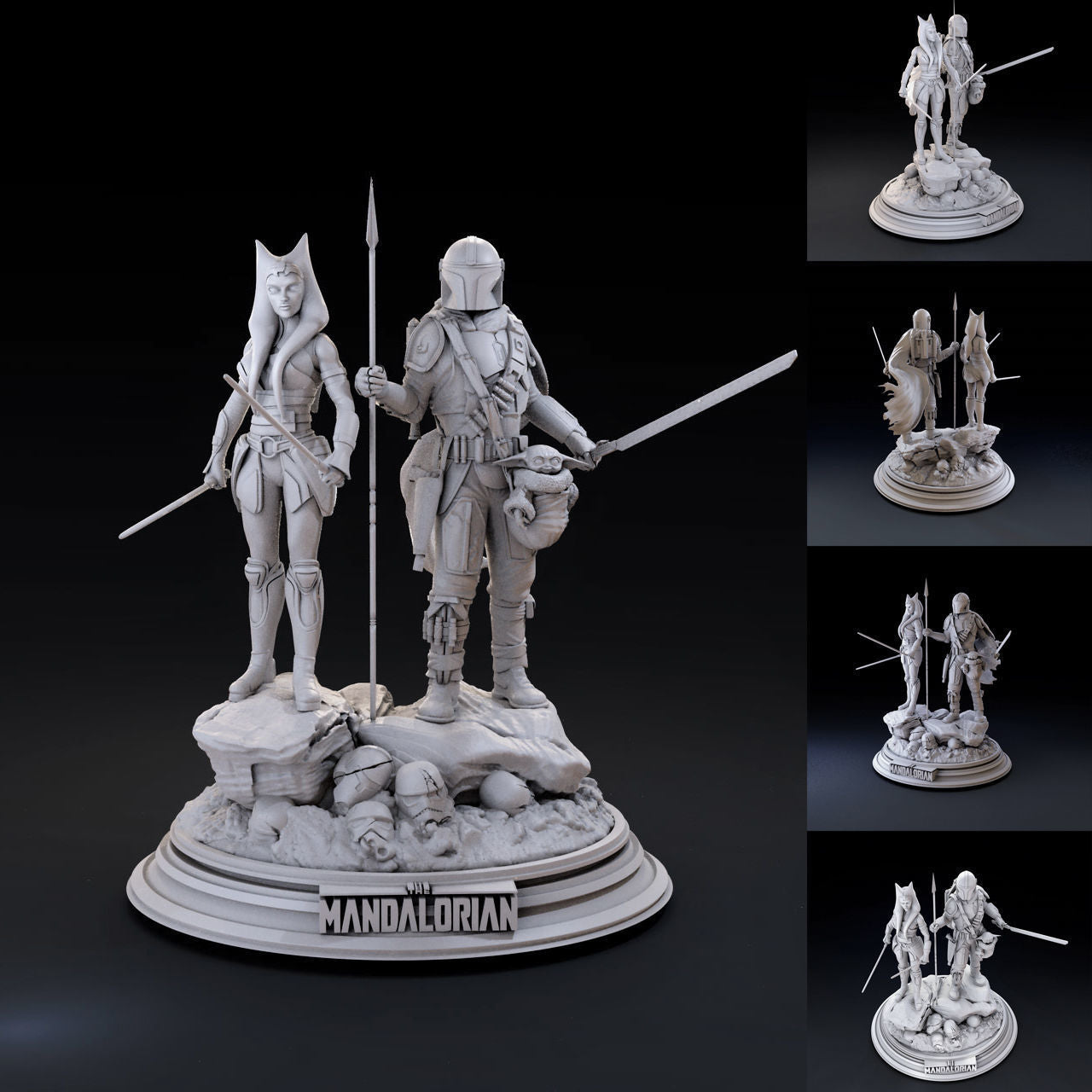 Mandalorian and Asoka - The Mandalorian - Star Wars - STL 3D Print Files