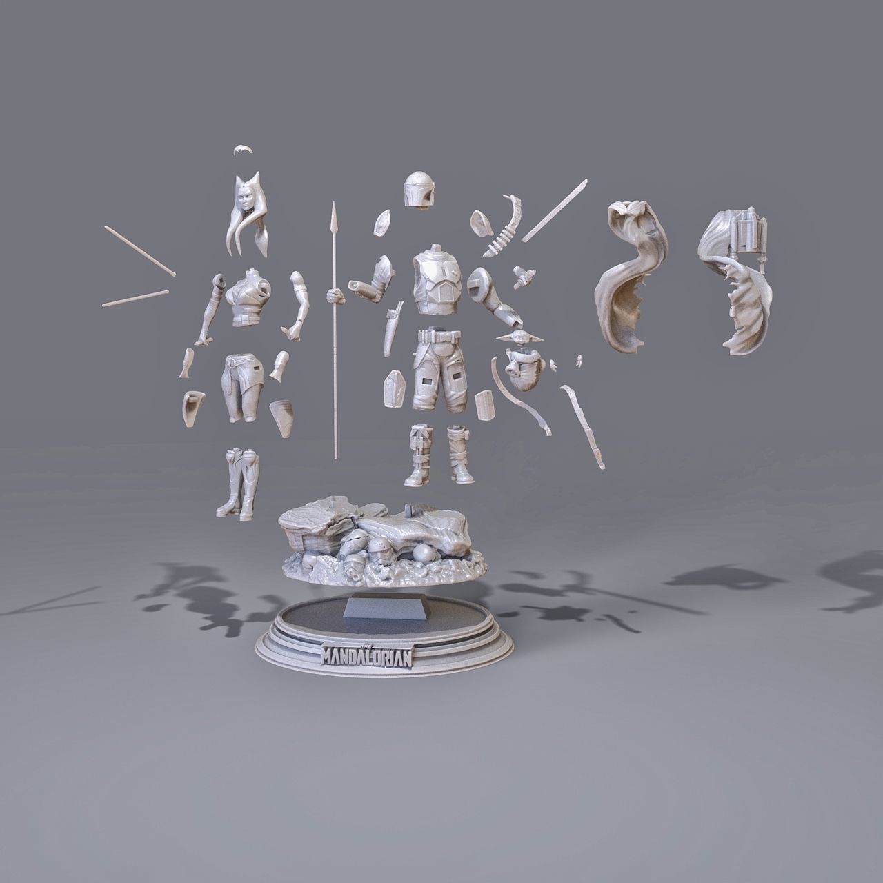 Mandalorian and Asoka - The Mandalorian - Star Wars - STL 3D Print Files