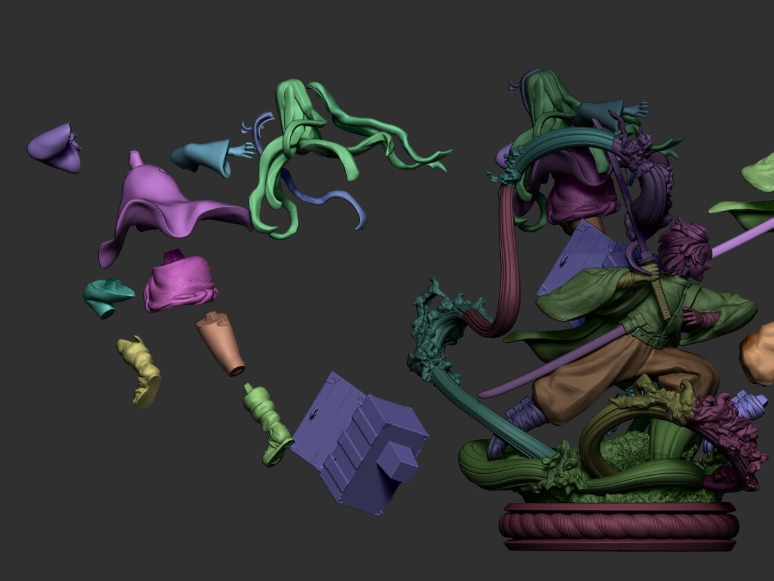 Tanjiro and Nezuko - Demon Slayer - STL 3D Print Files