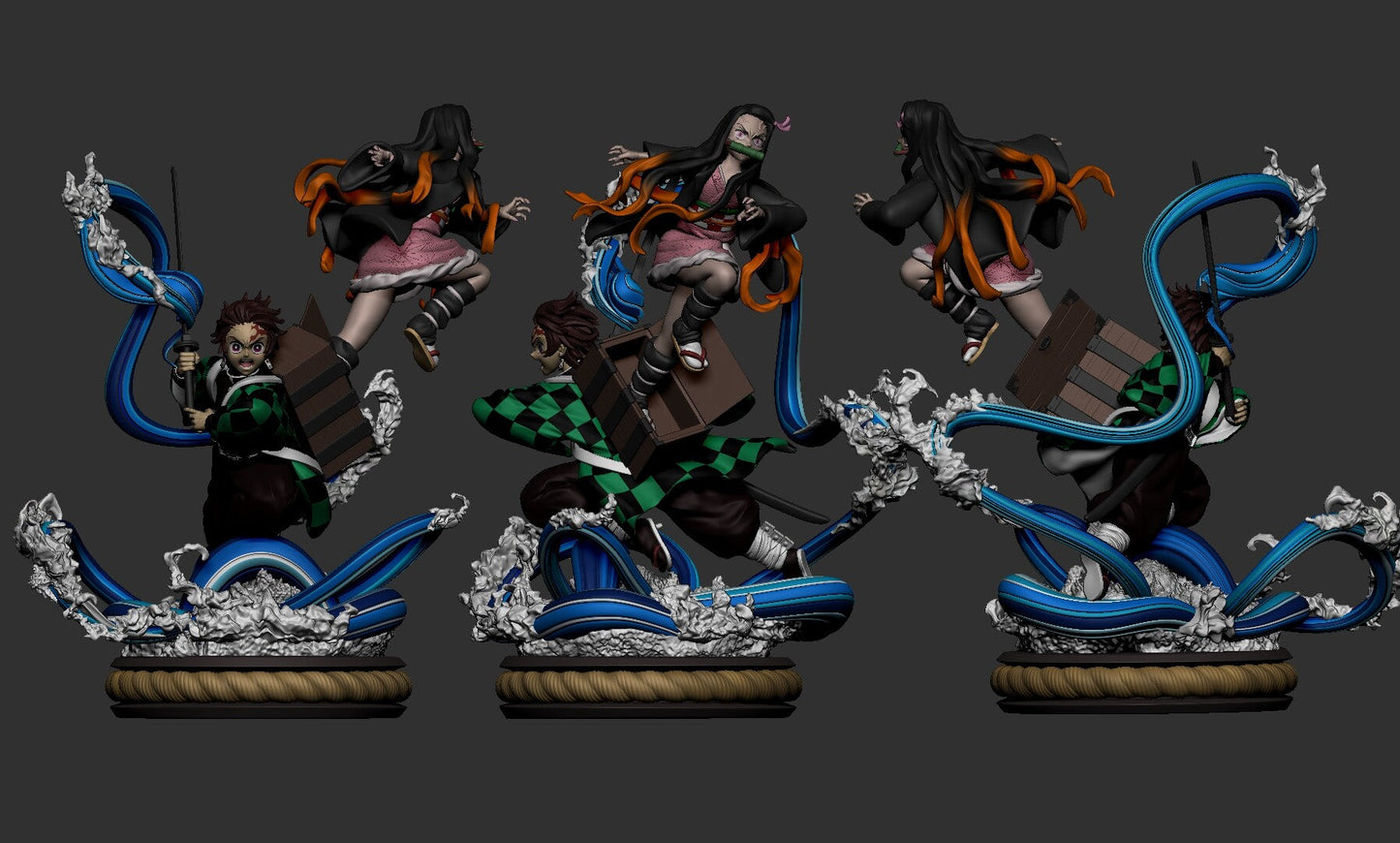 Tanjiro and Nezuko - Demon Slayer - STL 3D Print Files