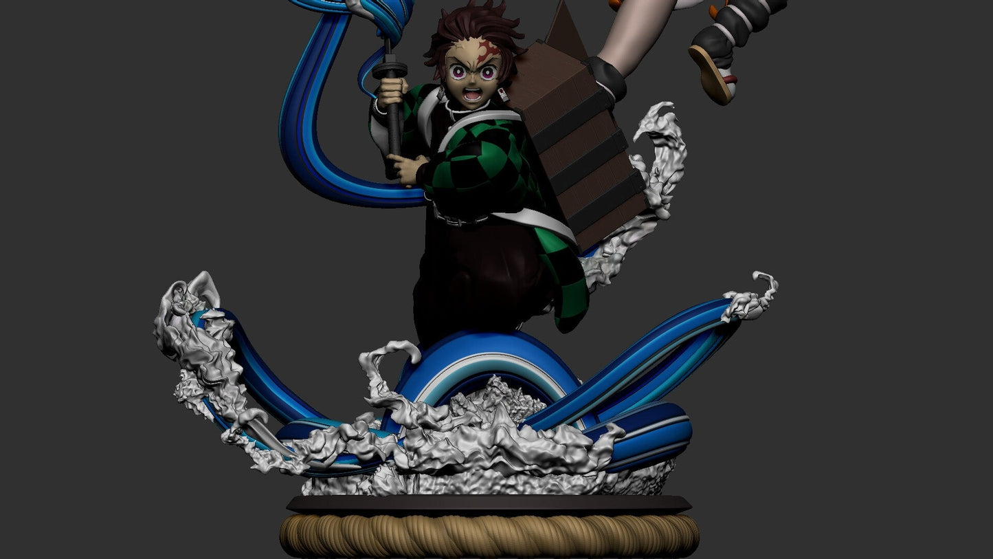 Tanjiro and Nezuko - Demon Slayer - STL 3D Print Files