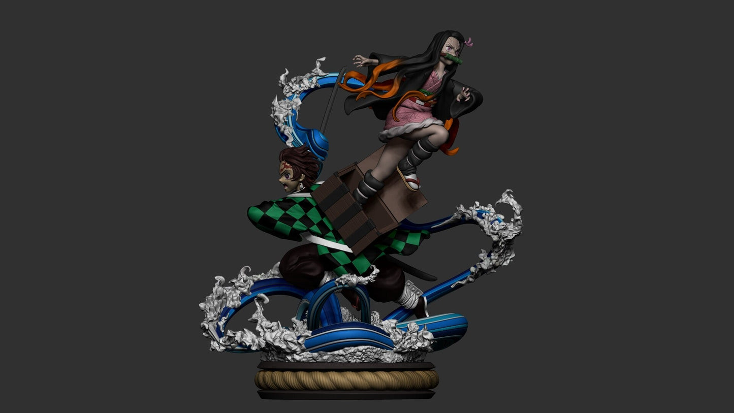 Tanjiro and Nezuko - Demon Slayer - STL 3D Print Files