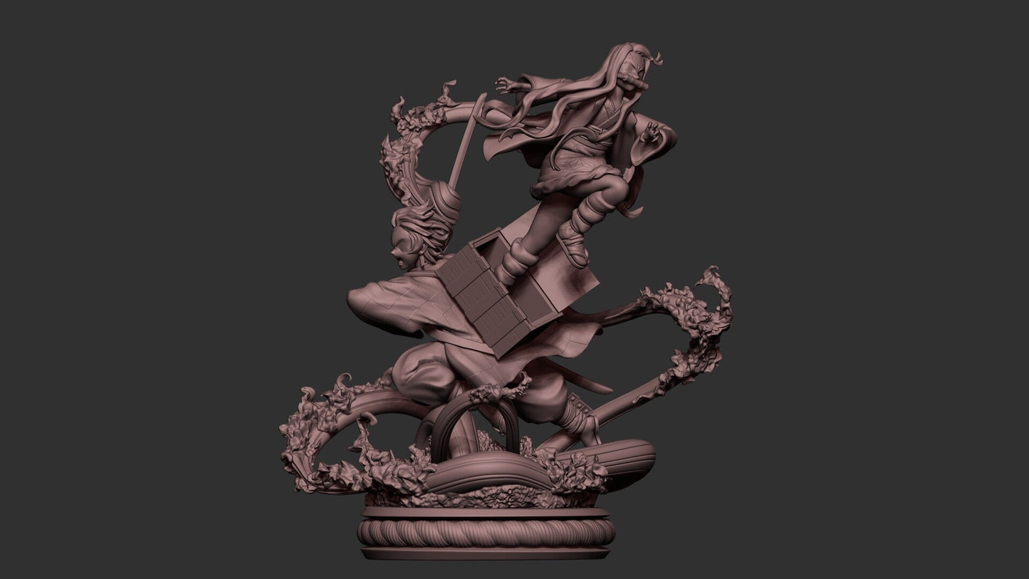 Tanjiro and Nezuko - Demon Slayer - STL 3D Print Files