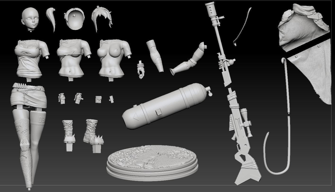 War Girl NSFW - STL 3D Print Files